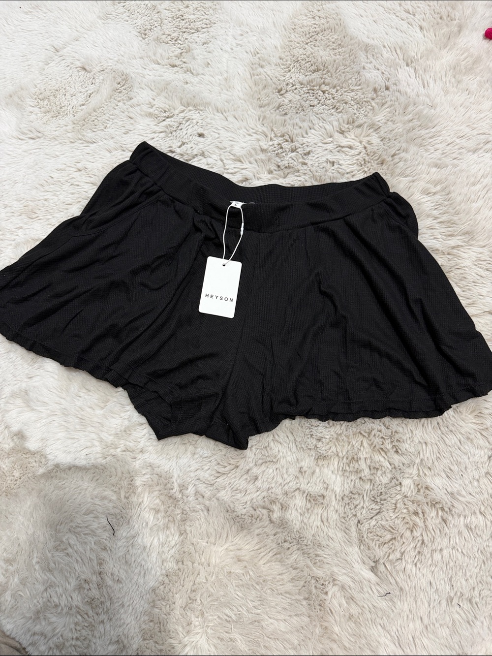 Heyson Women's Black Flowy Shorts